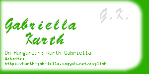 gabriella kurth business card